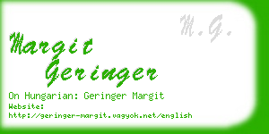 margit geringer business card